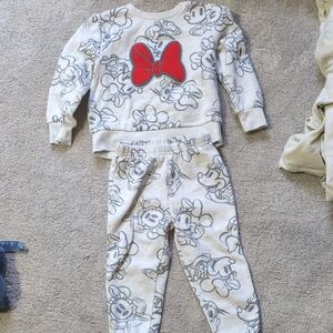 Disney Kids Matching Set with Red and Gray Design